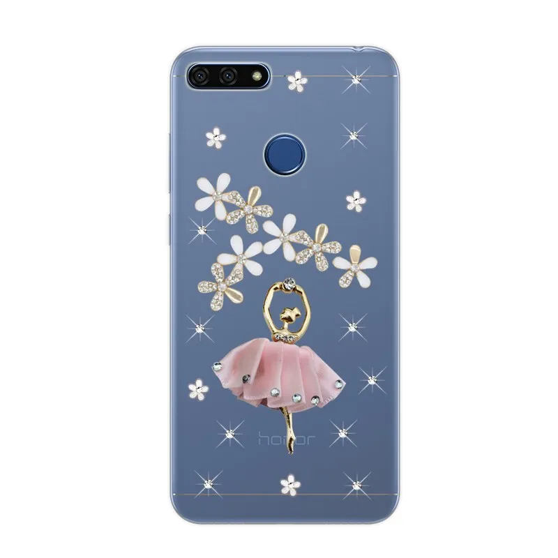 Transparent 5 Для huawei P20 lite mate 10 Pro Y5 Y6 Prime Y7 P умный чехол для телефона Honor 20 7A 8X9 10 lite бампер цветы прозрачный чехол - Цвет: Transparent 5