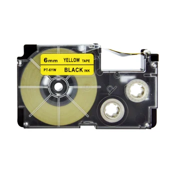 

20PK Compatible 6 mm label tape black on yellow PT-6YW compatible 6 mm label tape EZ tape cartridge XR-6YW/XR-6YW1