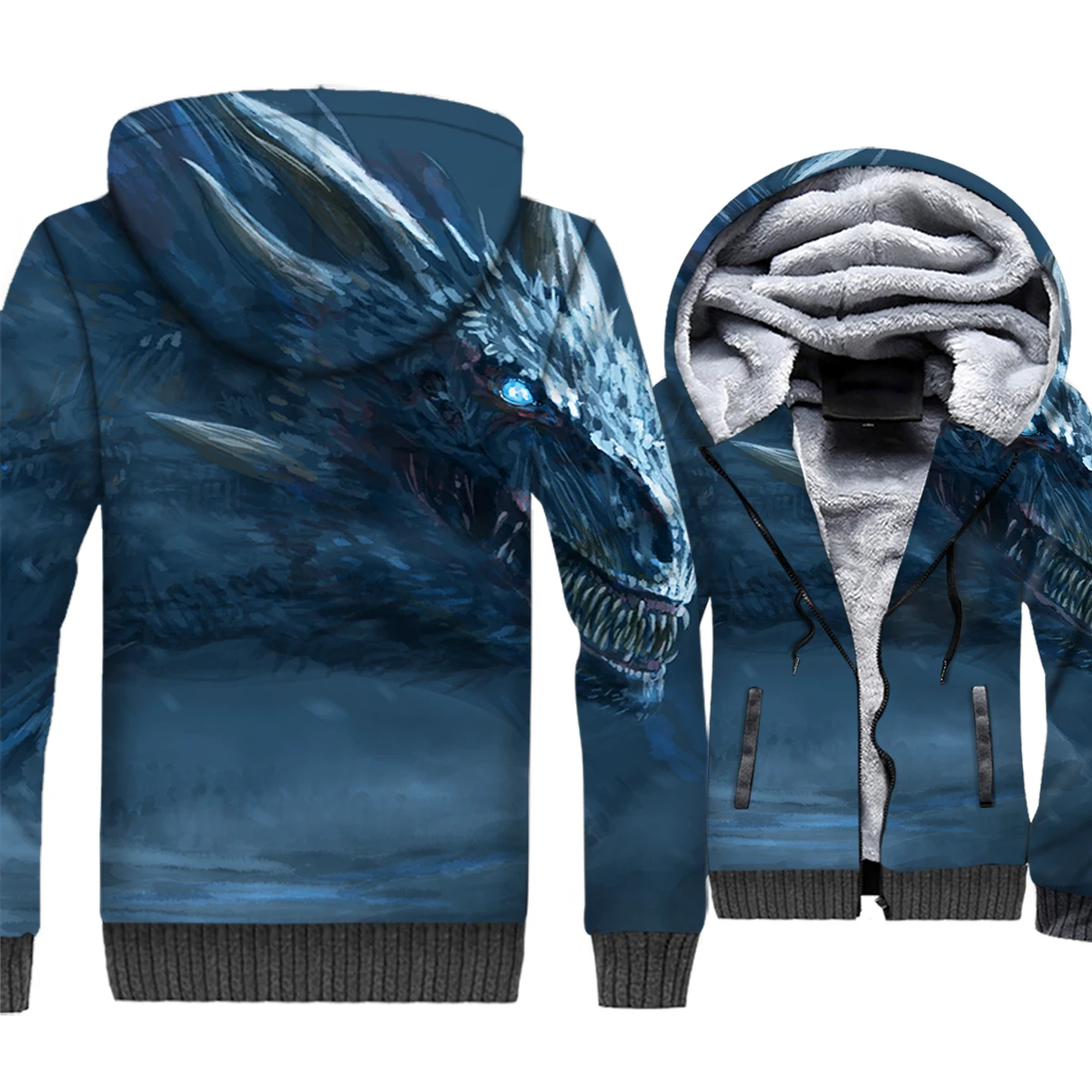 

Men's Sweatshirt Winter Autumn Zipper Jacket 2018 New 3D Hoody Game Of Thrones Harajuku Coat House Targaryen Hoodies Men Jackets