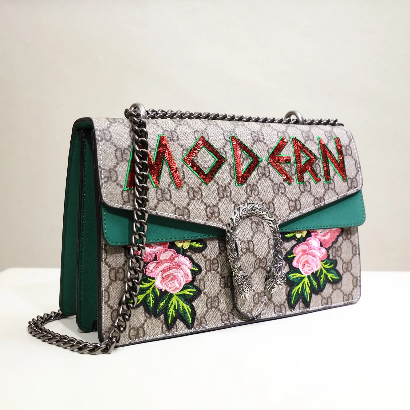 

High Quality Luxury Brand Embroidery Letter Flower Bag Style Chain Single Shoulder Crossing Women's Bag
