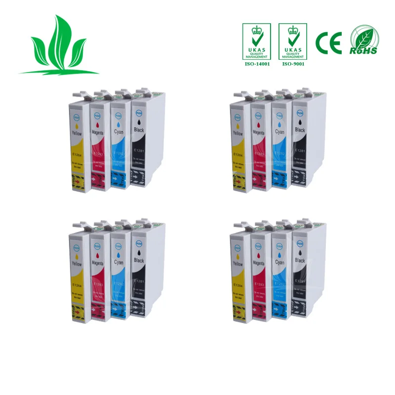 4 комплекта в партии 1281XL совместимый чернильный картридж для принтера Epson S22 SX125 SX130 SX235W SX420W SX440W SX430W SX425W SX435W SX438