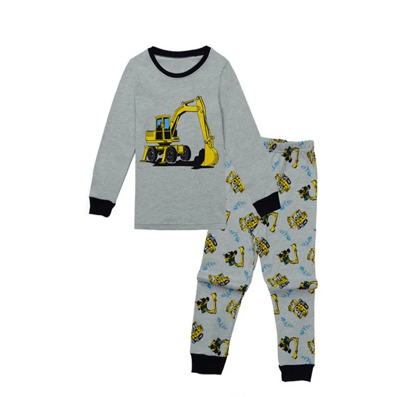 

gentleman suit kids Tractor Print Long Sleeves O-Neck T-shirts Top Pants Boy Clothes Sets boys clothing set ensemble pour enfant