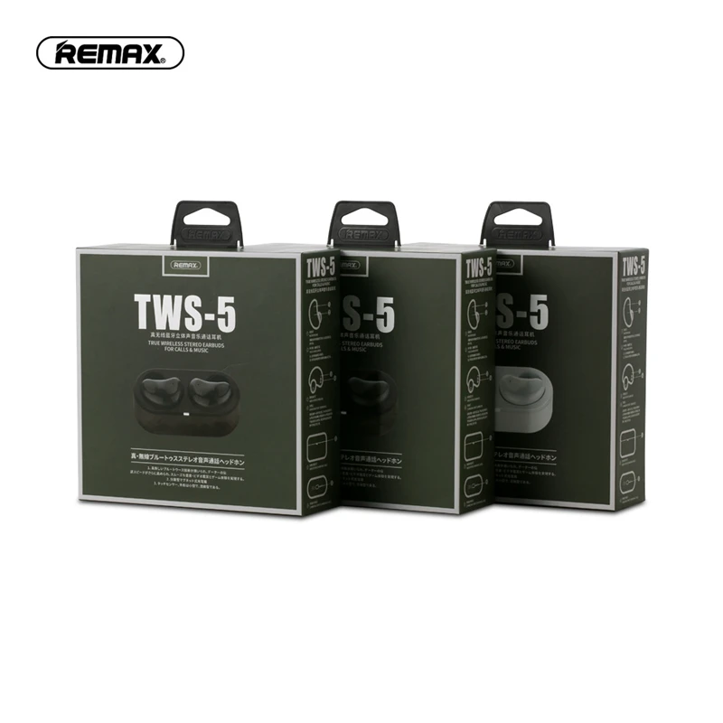 Remax беспроводные наушники пара наушников с зарядным устройством гарнитуры Bluetooth 5,0 Smart Touch 3D стерео TWS-5