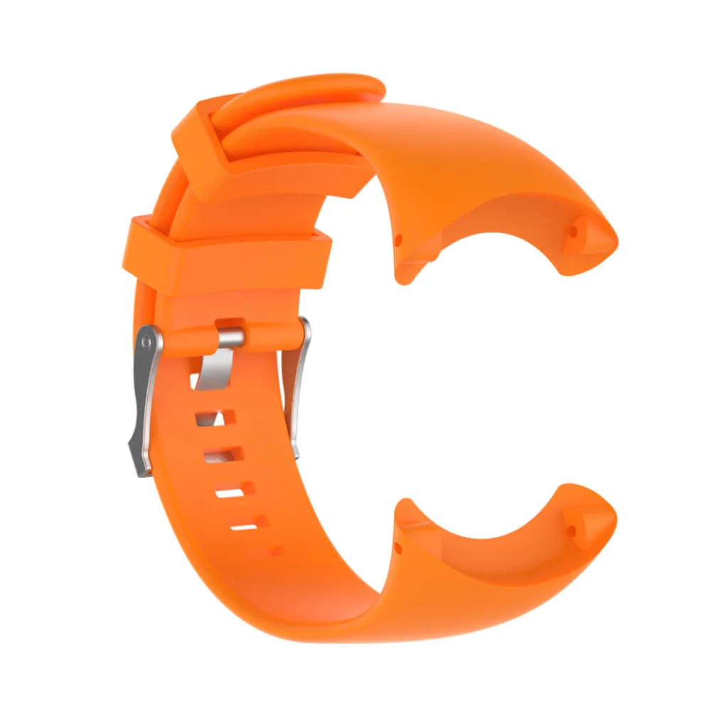 Tschick Замена спортивные часы ремешок силиконовый браслет ремешок с металлической застежкой для Suunto Core все черные часы ремешок браслет