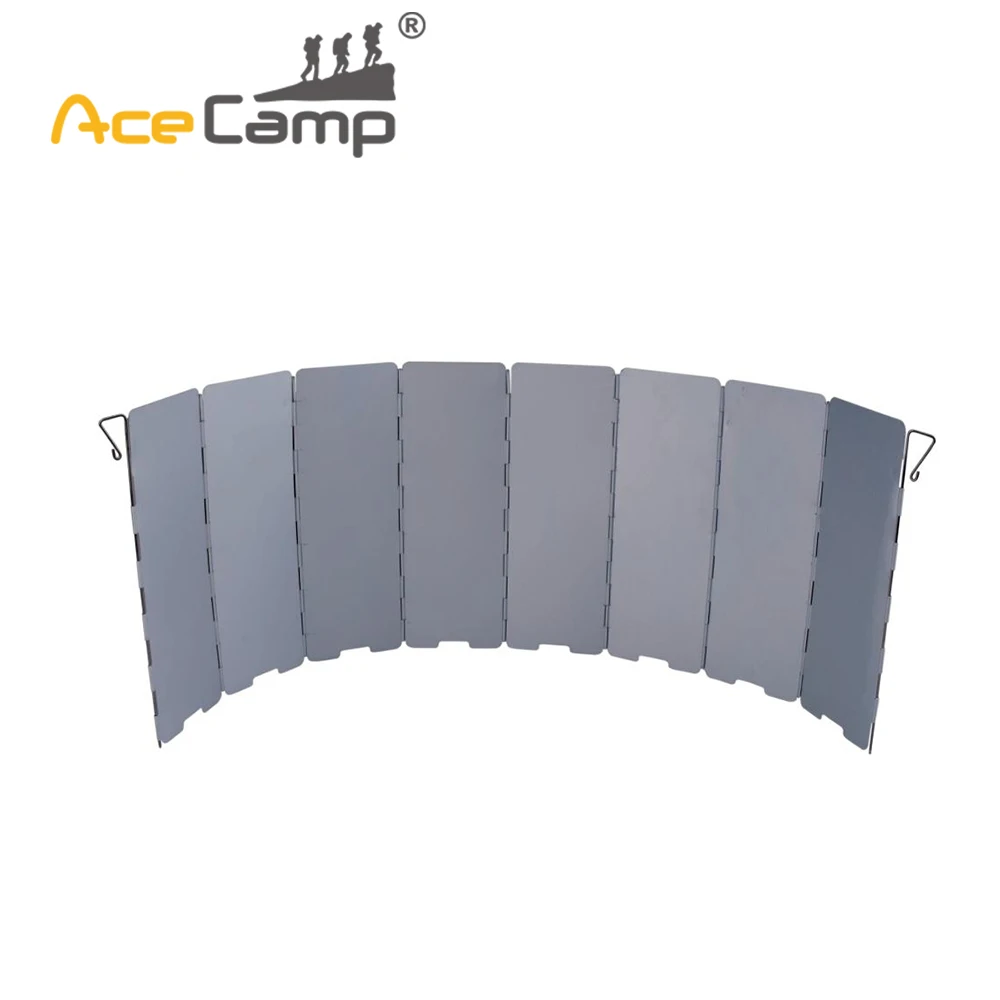 

AceCamp 8 Plates Folding Stove Outdoor Camping Lightweight Aluminum Windshield Cookout Portable Wind Screen