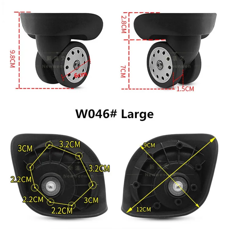 Замена багажных колес, ремонт резиновое колесо тележки для багажа аксессуары, ремонт Спиннер колеса для чемоданов W046