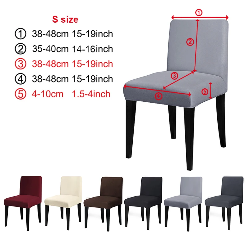 3 разных размера чехлы для стульев чистый цвет чехлы для стульев стрейч съемные чехлы для обеденных сидений отель Банкет Ресторан
