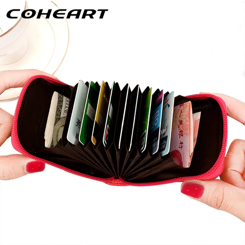 Кошелек COHEART из натуральной кожи для женщин Дамский бумажник 100% воловьей