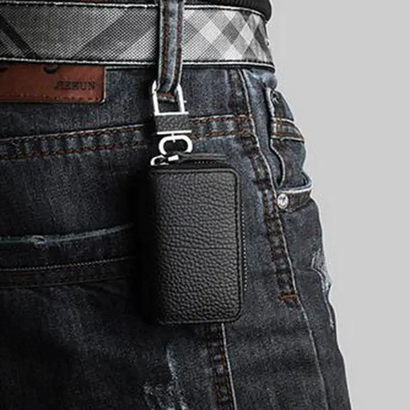 PU Leather Keychain Car Key Wallets Men Women Key Holder Housekeeper Keys Organizer Zipper Case General Models Wallet key case cover key case keychain holder
