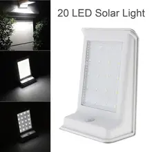 Водонепроницаемый прочный 20 светодиодный светильник на солнечной энергии для наружного освещения, светильник с датчиком движения PIR, Уличный настенный светодиодный светильник для сада и двора