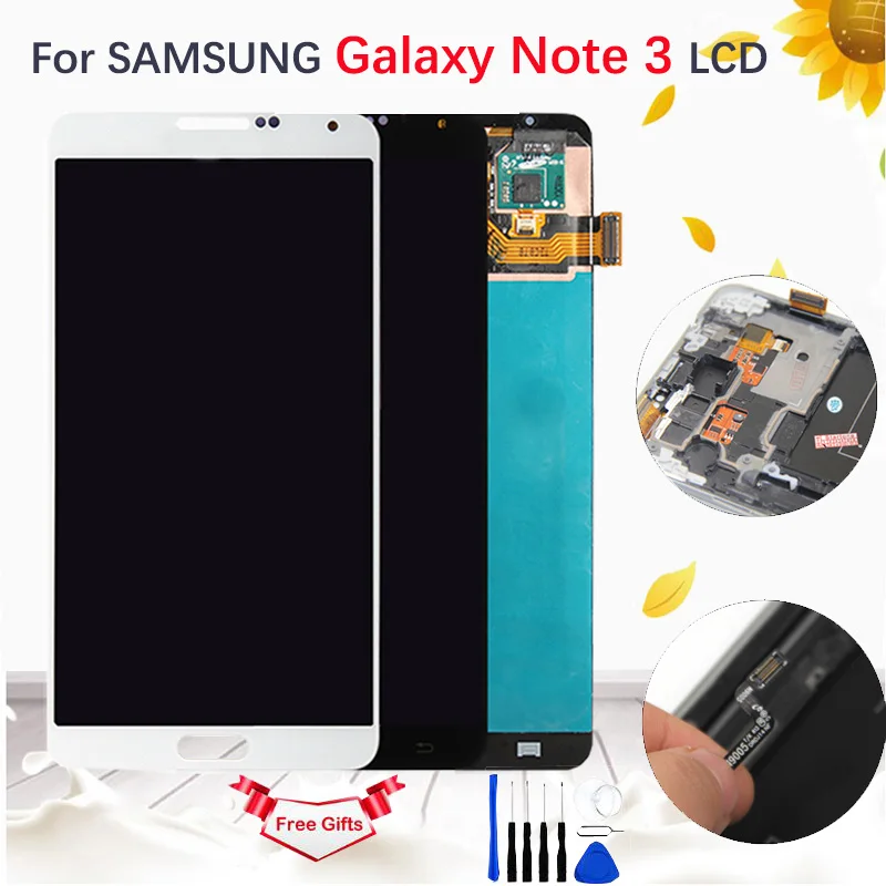 Ceny 5.7 AMOLED TFT LCD do samsunga Galaxy Note 3 III SM N9005 SM N900 wyświetlacz LCD montaż digitizera ekranu dotykowego TFT z ramką