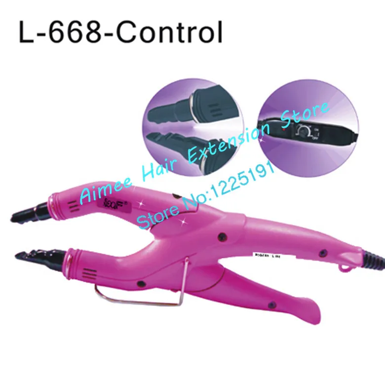LOOF 668 Control Brand New Fusion Hair Extension Iron Keratin Bonding Tool Adjustable Temperature Fusion Heat Connector