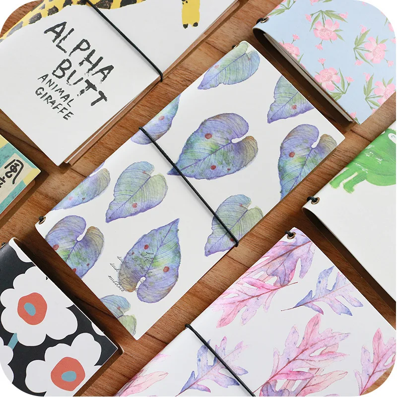 

JIANWU Cartoon cute notebook PU diary Traveler notebook Efficiency manual planner diary kawaii School supplies