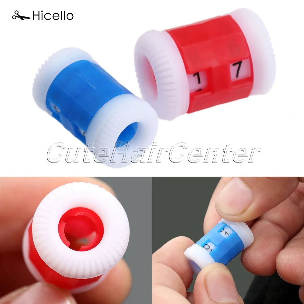 

Original Hicello 2pcs/set Knitting Needles Row Counter 2 Sizes Big And Small Plastic Needles Sewing Tools Accessory