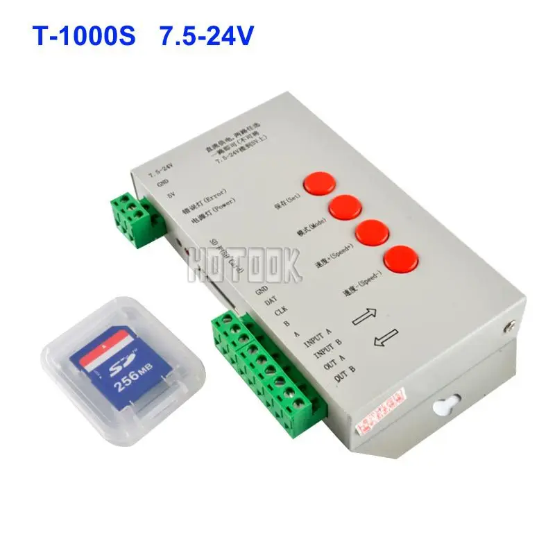 

T-1000S LED Controller Pixel RGB Controller With SD Card Support DMX512 for WS2801 WS2811 LED Pixel and Magic RGB 5050 LED Strip