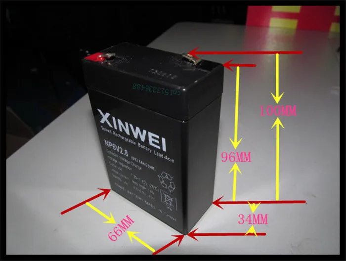 Аккумуляторы для хранения 6 V 2.8Ah свинцово-кислотная аккумуляторная батарея электрические игрушки, аварийные огни, электронные Саид батареи