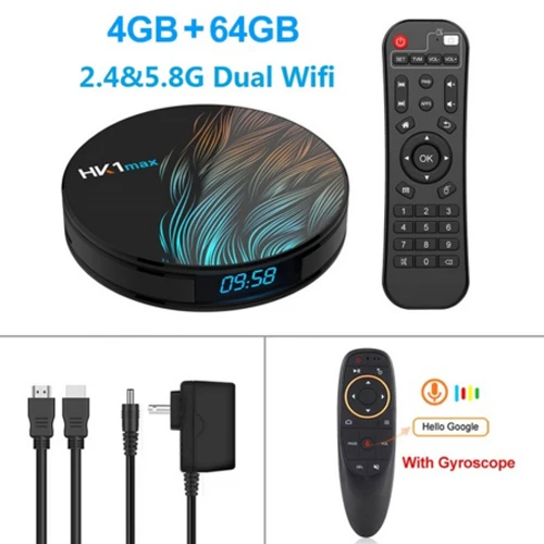 JKING HK1 Max Smart tv Box Android 9,0 4 Гб 64 Гб RK3328 1080p 4K Wifi Netflix телеприставка медиаплеер 2G 16G Android Box 9,0 - Цвет: 4GB 64GB G10 voice