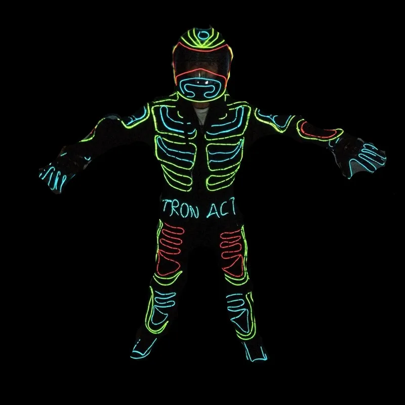 Wecool hot sale wholesale EL wire glowing flashing costumes for dancing stage & dance wear