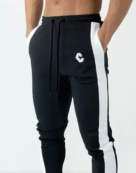

2019 New Brand Side Zipper Men Joggers Sweatpants Trousers Fashion Gyms Fitness Bodybuilding Pocket Long Pants Men's Sportswear