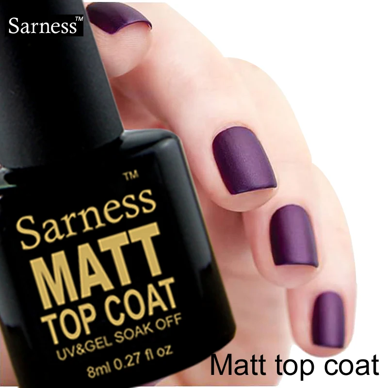 

Sarness 8ML Matte Top Coat Gel Polish Soak Off Beauty Semi-permanent UV Nail Gel Polish Lucky Art Matte Gel Nail Polish