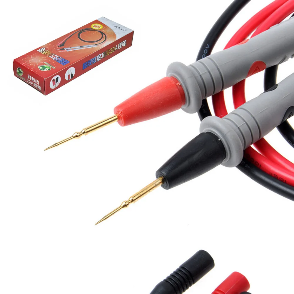

M0071 1000V 20A Soft Silicone Needle Point Pin Tip MultiMeter test probe / lead for digital multimeter for tester fluke...