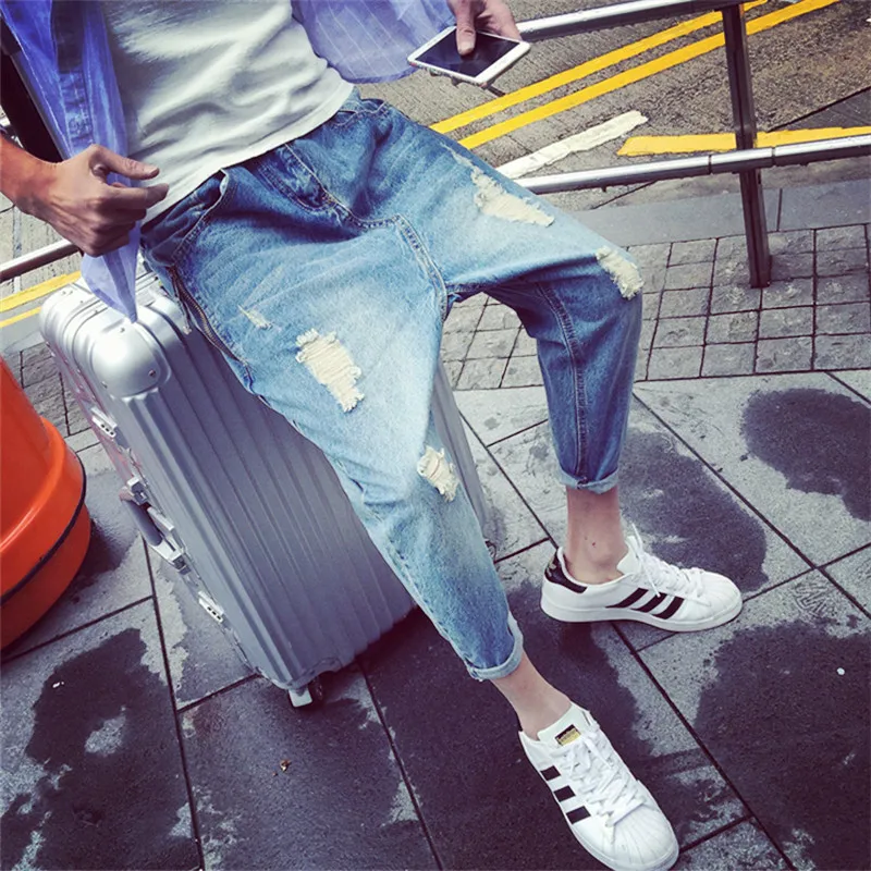 

The new spring and summer 2016 leisure pants Haren Japanese jeans pants pants nine Korean low