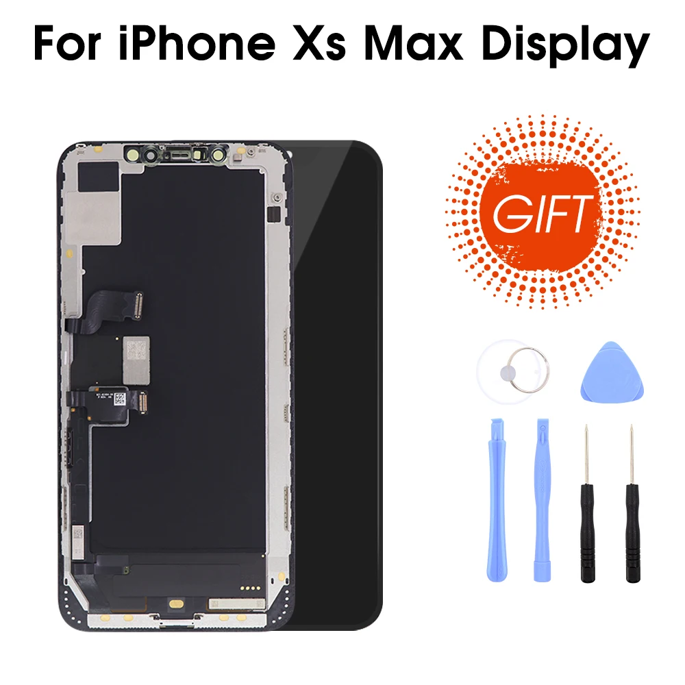 

Premium Original Refurbished OLED LCD Screen For iPhone XS Max OLED Display with 3D Touch Screen Digitizer Assembly Replacement