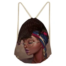 Бесшумные дизайнерские сумки на плечо для женщин, черные художественные африканские сумки для девочек с принтом на шнурке, детские мини-сумки для книг, женская пляжная сумка