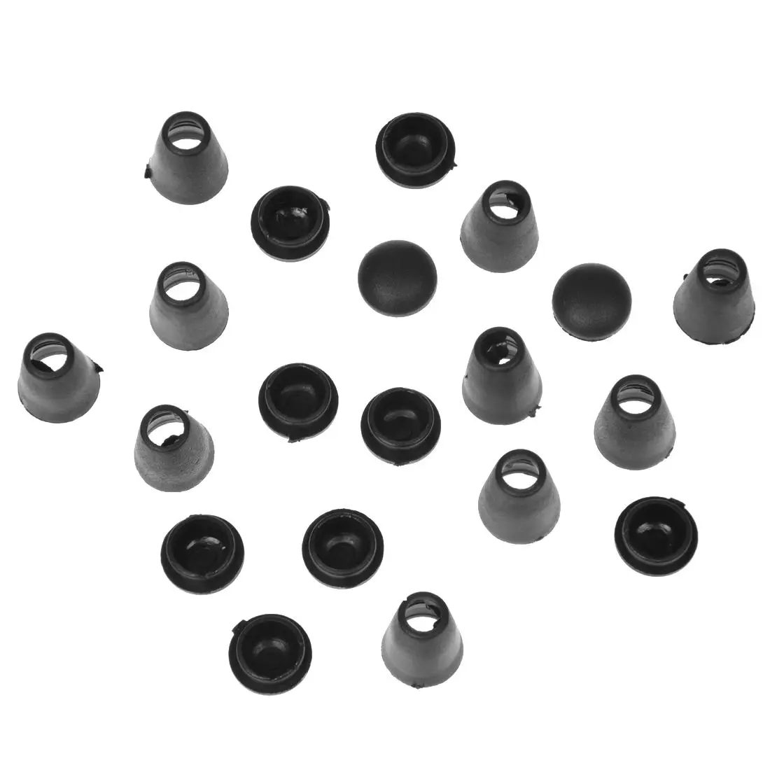 

10 Pcs Detachable Cap Plastic Cord Lock Stopper End Black