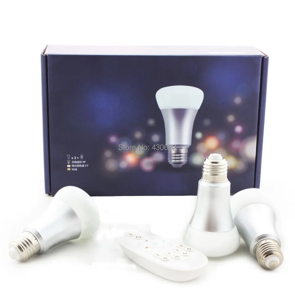 

[1set] LED hue light  2.4G Smart bub light Warmwhite to coldwhite Wireless Intelligent Lighting with RF controller free shipping