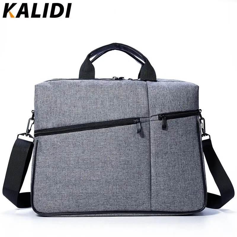 Деловые сумки KALIDI 15 дюймов мужской портфель сумка мессенджер через плечо для