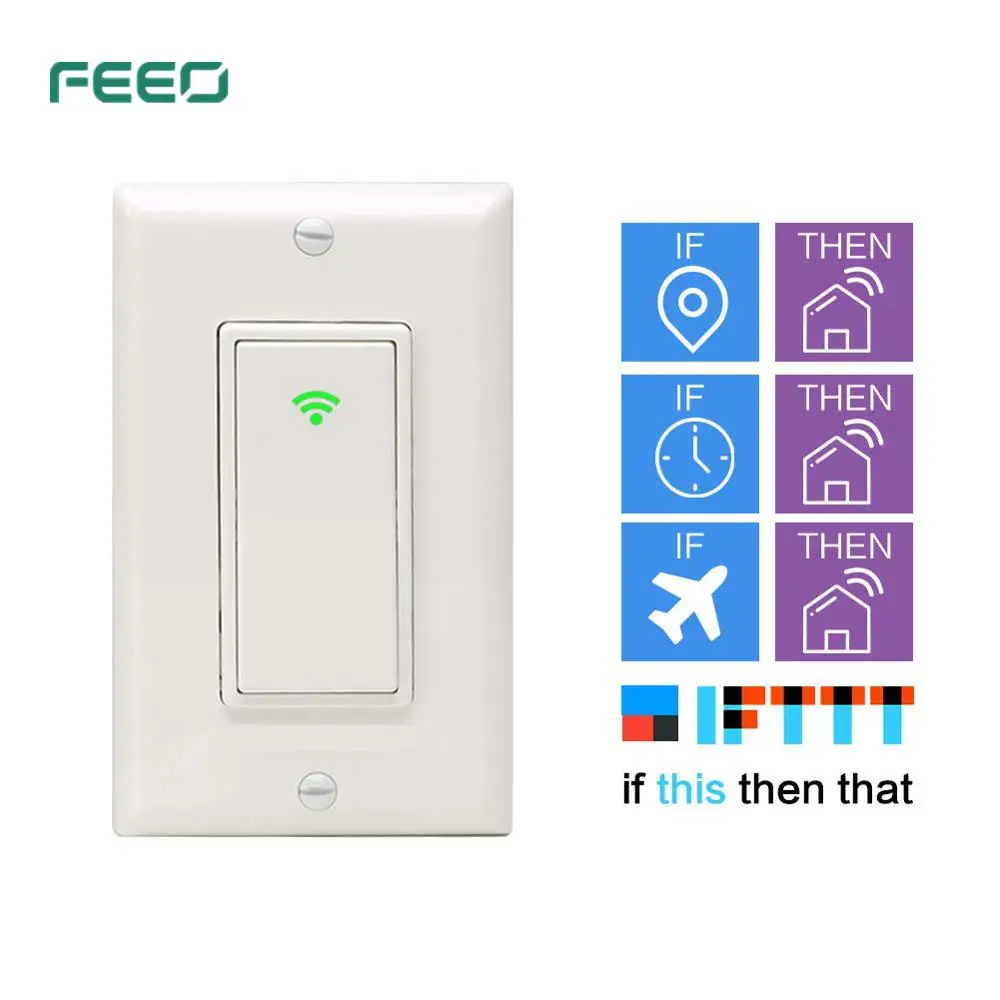 

SUPLO Smart Light Switch, WiFi Smart Wall Light Switch,Voice Control,Timing Function,Compatible with Alexa,Google Home