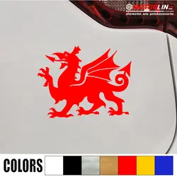 Wales красная наклейка с драконом наклейка Welsh Y Ddraig Goch автомобильный винил выберите размер и цвет e