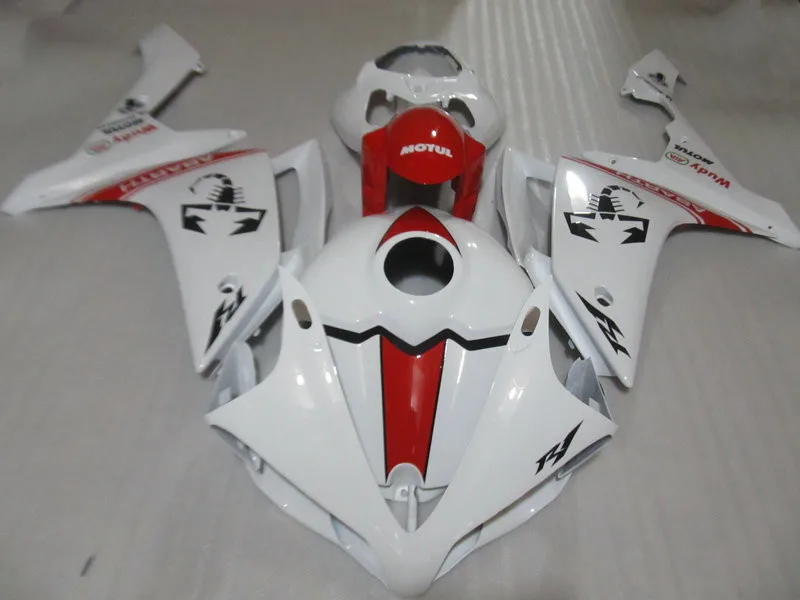 Мотоциклетный вставной обтекатель комплект для YAMAHA YZFR1 07 08 YZF R1 YZF1000 2007 2008 ABS красный белый набор обтекателей для мотоцикла+ подарки YK17