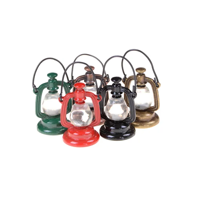 23mm*43mm 1 Pcs 1:6 Scale Retro Oil Lamp Dollhouse Miniature Toy Doll Food Kitchen Living Room Accessories 1PCS 2