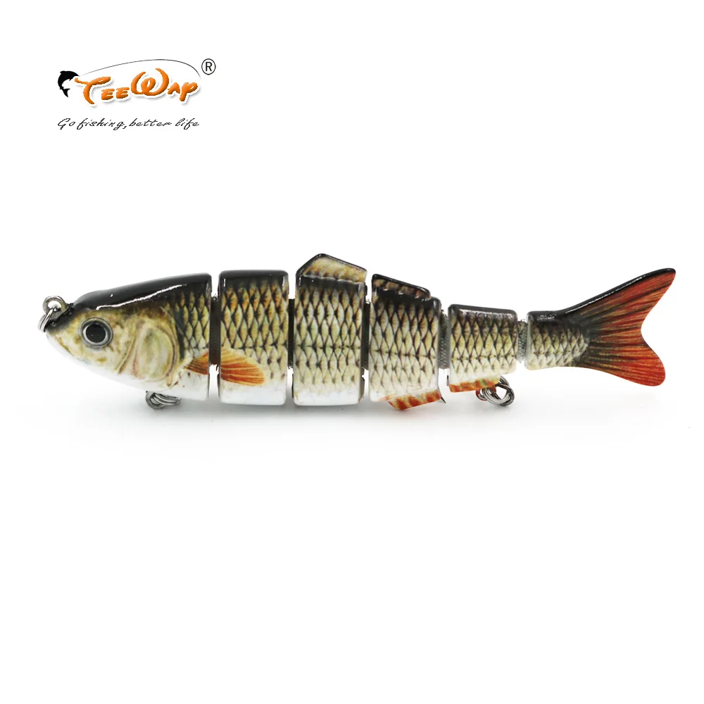 12.5 سنتيمتر 25 جرام 6-segement إيسكا الاصطناعي بايك إغراء موسكي الصيد السحر Swimbait Crankbait الطعم الثابت ملحقات صيد سمك