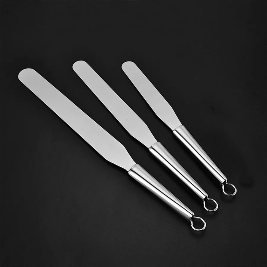 

6/8/10 Inches Stainless Steel Cake Cream Spatula Butter Cake Cream Knife Baking Icing Frosting Cake Smoother Ultra Thin