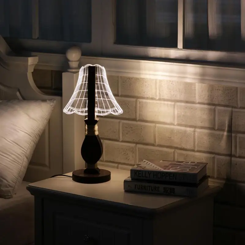 

Dimmable USB Table Light 3D Nightlight Wedding Decor Home Decor Acrylic LED Table Lamp