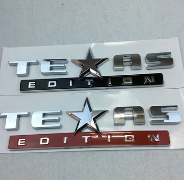 20X 3D ABS новая эмблема «Texas Edition» на заднее отделение кузова автомобиля Авто Наклейка Серебряная эмблема «Texas Edition» значок автомобиля боковое крыло авто эмблема автомобиля