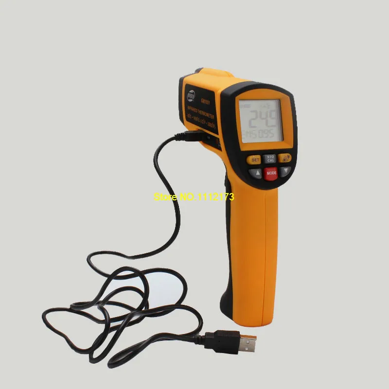 

Benetech GM1651 USB Digital non-contact IR infrared thermometer 50:1 Laser Sensor gun Temperature Meter -30~1650C Without BOX