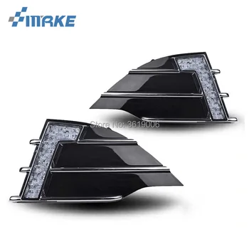 

smRKE For Ford Kuag 13-15 LED DRL Daytime Running Lights Drive White + Yellow Turning Signal