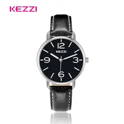 KEZZI для мужчин смотреть водостойкий изысканный дизайн часы лучший бренд класса люкс часы кожаный ремешок Reloj Hombre бизнес подарок
