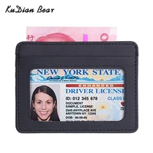 KUDIAN BEAR кожаный тонкий мужской кредитный держатель для карт фирменный дизайн кошельки для карт ID держатель для карт кошельки tarjetero hombre BIH062 PM49
