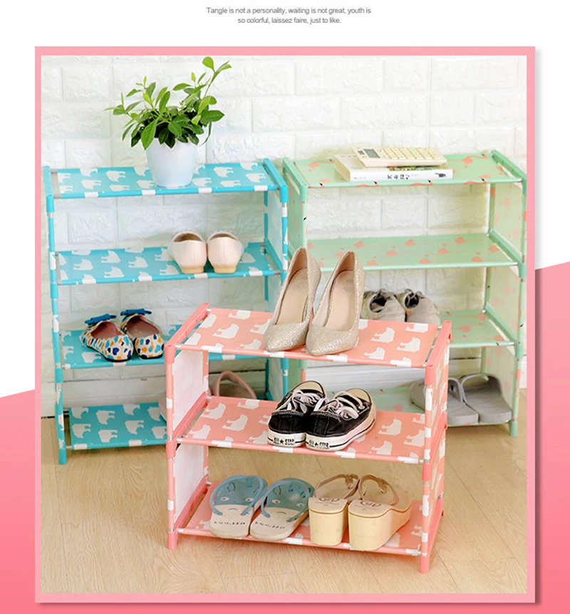 Простой нетканый тканевый стеллаж хранение обуви Прихожая обувной Органайзер держатель двери обувной шкаф для хранения DIY мебель для дома