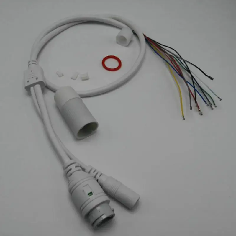 10PCS CCTV IP POE Network WiFi HD Camera PCB Module video power Weatherproof POE Cable RJ45 female & DC male White Free Shipping
