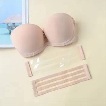 

Mozhini Invisible women Bra t shirt Strapless Wedding bra Underwear Sexy Seamless underwire Chest push up Bra sexy lovely bra