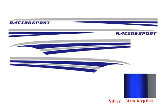 Автомобиль бизнес стиль талии линии Гонки Спортивные Полосы виниловая наклейка авто боди Декор Стикеры для Toyota Alphard Previa - Название цвета: Silver-Blue