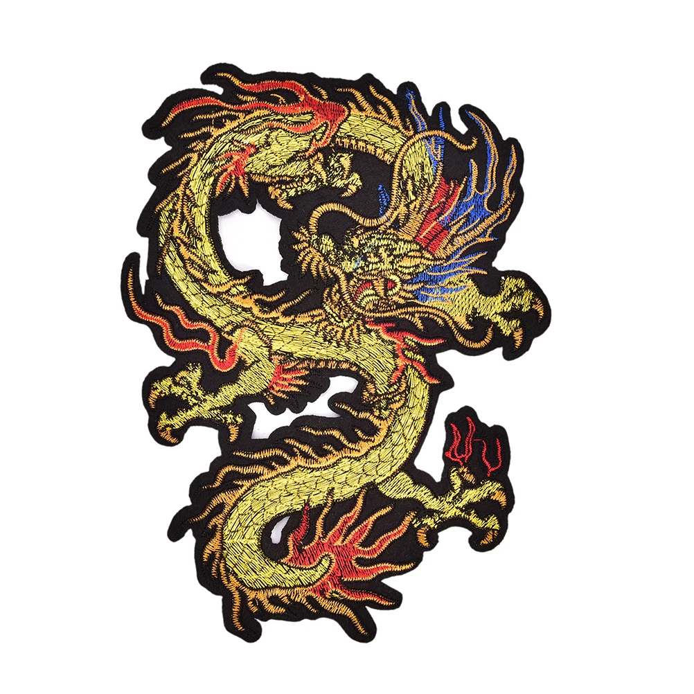 23cmx16cm Dragon Iron On Patches Embroidery Sticker for Clothing