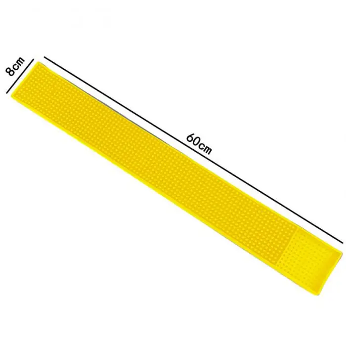 Novel Non-slip Rubber Bar Mat Bar Runner Glass Drip Tray Beer Drink Rail Bars Service Mat Shipping