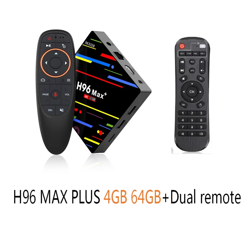 ТВ-бокс H96 MAX Plus Android 9,0 4 GB/64 GB ТВ-бокс 2,4G/5G Wifi H.265 4 K 1080 P USB 3,0 телеприставка vocie Управление ТВ-приставка pk x96 - Цвет: package6